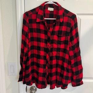 Plaid button down shirt